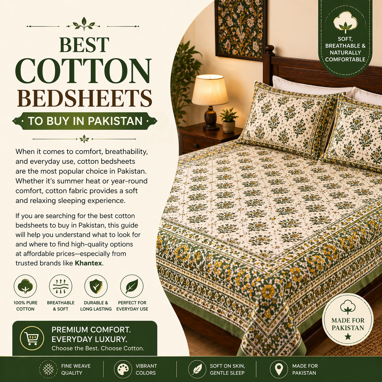 Best Cotton Bedsheets to Buy in Pakistan (2026 Complete Guide)