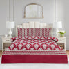 Red Calm Cotton Printed Bedsheet Set
