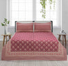 Magenta Gold Khaddar Multani Bedsheet Set