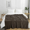Choco Brown Waffle Fleece Throw Blanket