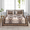 Opal Wood Brown 4 Pillow Multani Bedsheet Set (Single Two Pillow)