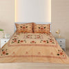 Orange Pulp Cotton Embroidery Bedsheet Set