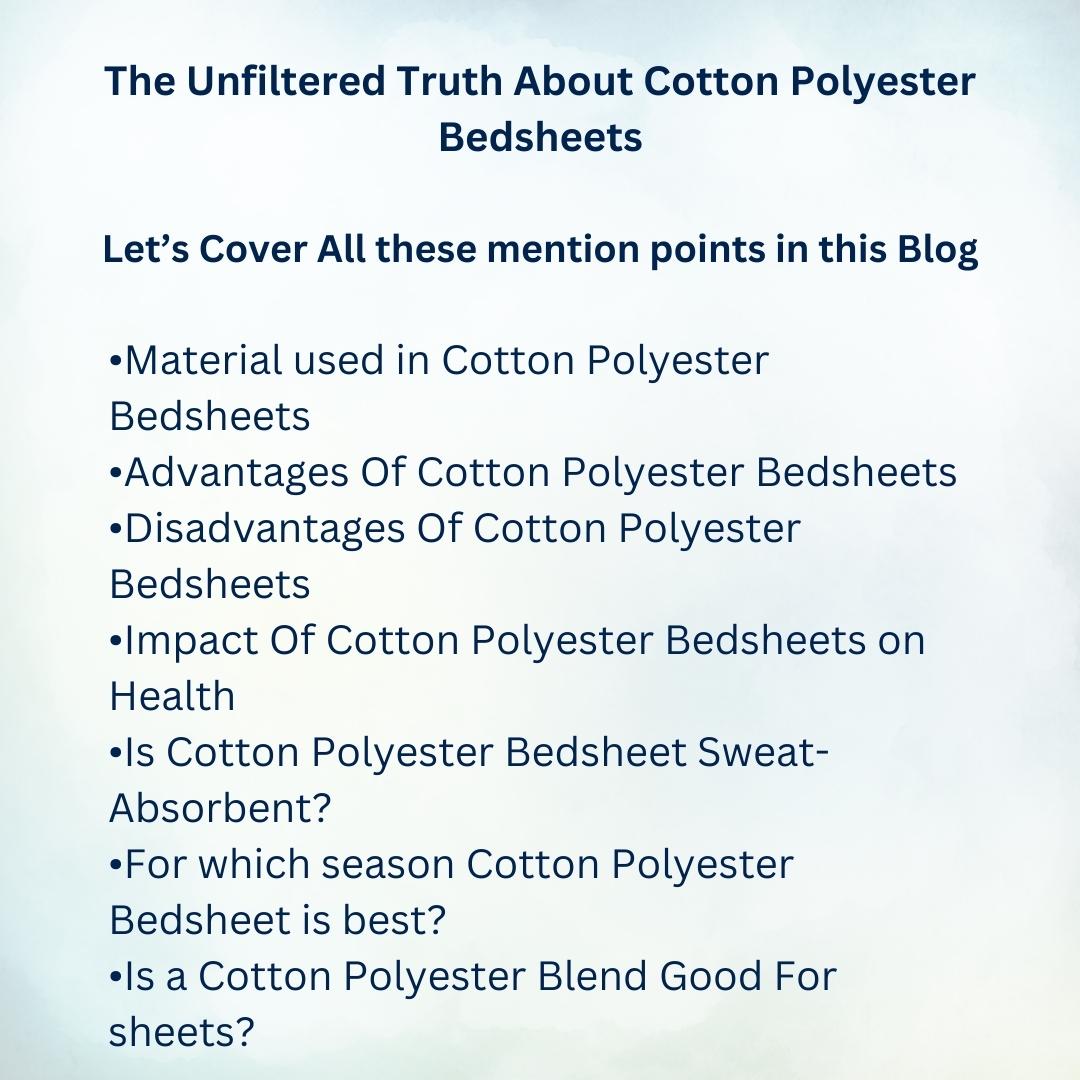 The Unfiltered Truth About Cotton Polyester Bed Sheets