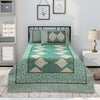 Lush Zinc Green 4 Pillow Multani Bedsheet Set