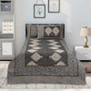 Lush Grey Dark 4 Pillow Multani Bedsheet Set (Single Two Pillow)