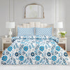 Tropical Joy Cotton Printed Bedsheet Set