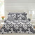 Black Floral 6pcs Comforter Set