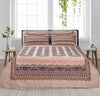 Tea Pink Jade 4 Pillow Multani Bedsheet Set - Khan Tex