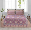 Lilac Divas Silk 4 Pillow Multani Bedsheet Set