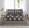 Lush Grey Dark 4 Pillow Multani Bedsheet Set (Single Two Pillow)