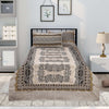 Blended Grey Jade 4 Pillow Multani Bedsheet Set - Khan Tex