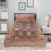Orange Red Divas Silk 4 Pillow Multani Bedsheet Set