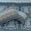 Deep Ocean Jade 4 Pillow Multani Bedsheet Set - Khan Tex