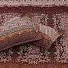 Woody Brown Jade 4 Pillow Multani Bedsheet Set - Khan Tex