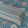 Blue Divas Silk 4 Pillow Multani Bedsheet Set