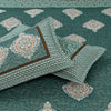 Lush Zinc Green 4 Pillow Multani Bedsheet Set