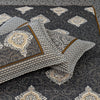 Lush Grey Dark 4 Pillow Multani Bedsheet Set (Single Two Pillow)