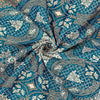 Blue Divas Silk 4 Pillow Multani Bedsheet Set