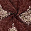 Lush Red Brown 4 Pillow Multani Bedsheet Set - Khan Tex