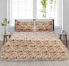 Multi Plain Pale Flora Multani Bedsheet Set