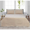 Multi Plain Tiny Beige Flowers Multani Bedsheet Set - Khan Tex