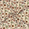 Multi Plain Tiny Beige Flowers Multani Bedsheet Set - Khan Tex