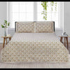 Multi Plain Brown Craft Multani Bedsheet Set - Khan Tex