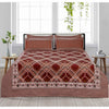 Majestic Maroon 4 Pillow Multani Bedsheet Set - Khan Tex