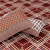 Majestic Maroon 4 Pillow Multani Bedsheet Set - Khan Tex