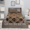Majestic Chocolate Brown 4 Pillow Multani Bedsheet Set - Khan Tex