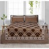 Majestic Chocolate Brown 4 Pillow Multani Bedsheet Set - Khan Tex
