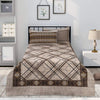 Majestic Beige 4 Pillow Multani Bedsheet Set - Khan Tex