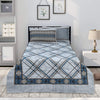 Majestic Sea Blue 4 Pillow Multani Bedsheet Set - Khan Tex