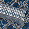Majestic Navy Blue 4 Pillow Multani Bedsheet Set - Khan Tex