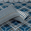 Majestic Navy Blue 4 Pillow Multani Bedsheet Set - Khan Tex