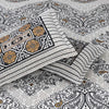 Wirsa Grey Blend 4 Pillow Multani Bedsheet Set (Single Two Pillow)