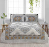 Wirsa Grey Blend 4 Pillow Multani Bedsheet Set (Single Two Pillow)