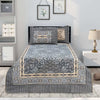Wirsa Grey 4 Pillow Multani Bedsheet Set (Single Two Pillow)