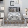 Wirsa Grey Blend 4 Pillow Multani Bedsheet Set (Single Two Pillow)