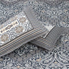 Wirsa Grey 4 Pillow Multani Bedsheet Set (Single Two Pillow)