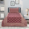 Magenta Gold Khaddar Multani Bedsheet Set