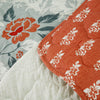 Orange Flora 6Pcs Comforter Set