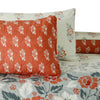 Orange Flora 6Pcs Comforter Set