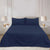 Navy Blue Self Embossed Bed Spread