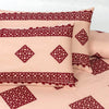 Coral Cotton Embroidery Bedsheet Set - Khan Tex