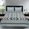 Dhanak Seagreen Dark Multani Bedsheet Set - Khan Tex