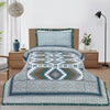 Dhanak Seagreen Dark Multani Bedsheet Set - Khan Tex
