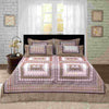Elaganza Light Red 4 Pillow Multani Bedsheet Set - Khan Tex
