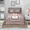 Elaganza Light Red 4 Pillow Multani Bedsheet Set - Khan Tex