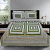 Elaganza Mehndi Dark 4 Pillow Multani Bedsheet Set - Khan Tex